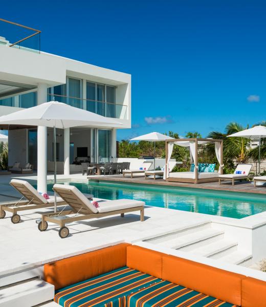 Big Chill is a luxury villa that is located in the prestigious canal system of the Leeward community of Providenciales. This villa is in very close proximity to some of the best beaches that are offered by Turks and Caicos. All of the suites have ensuite bathrooms, flatscreen TVs, central air conditioning, and their own private balconies. 
Big...