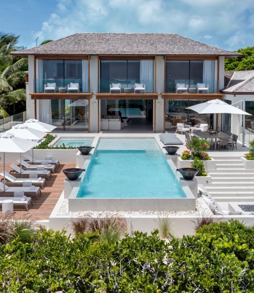 Seafire is a breath-taking 8 bedroom, beachfront Turks and Caicos villa that is reached by a long gravel driveway with caribbean mahogany trees canopying over you.  Once inside this Turks and Caicos villa rental, you will find attention and detail was made with thought for both luxury and comfort, all while enhancing the natural surroundings. A...